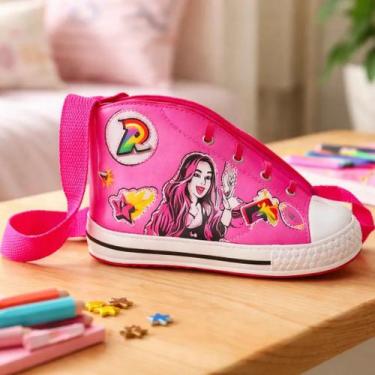 Imagem de Bolsa Infantil Emilly Vick dos Rosa Formato de Tênis Para Meninas - No