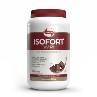 Imagem de Isofort Whey Protein Isolado Sabor Chocolate 900g Vitafor, Chocolate