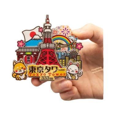 Imagem de Imã De Geladeira De Souvenir De Viagem Japonês, Adesivos De Resina De 