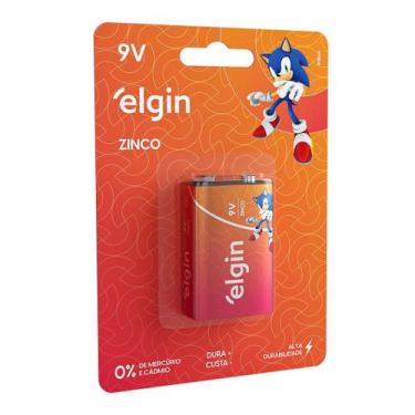 Imagem de Bateria Zinco 9v Elgin Cartela Com 01 Unidade F108