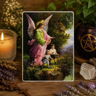 Imagem de Adesivo de Vinil Impermeável Anjo da Guarda 10x8 cm - Lua Mística - 10