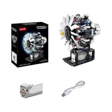 Imagem de Blocos De Montar Elétricos Para Meninos Adultos Com Motor V8, Peças De