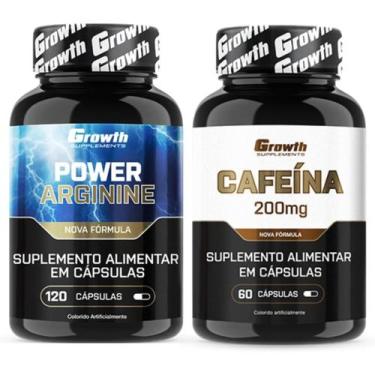 Imagem de Kit Arginina 120 Caps + Cafeina 200mg 60 Caps Growth