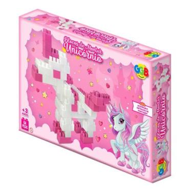 Imagem de Brinquedo Infantil Educativo Blocos de Montar Unicornio - GGB Brinqued