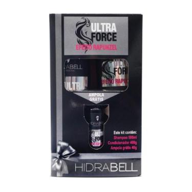 Imagem de Kit Hidrabell Ultra Force Efeito Rapunzel Shampoo + Condicionador +Amp