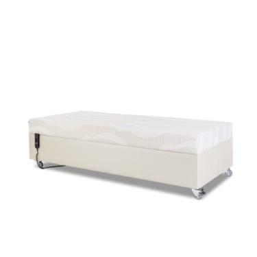 Imagem de Cama Motorizada Articulada Centauro Bege 0,90x2,00x0,62 Cm Com Rodizios