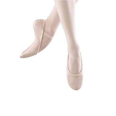Imagem de Bloch Dansoft Sapatilha feminina de couro com sola completa, Rosa teatral, 2.5 (4.5-5 US) Wide