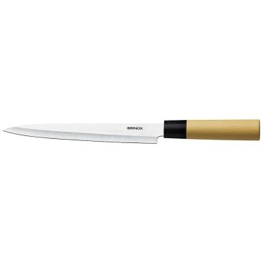 Imagem de Faca para Sushi e Sashimi Brinox Samurai em Aço Inox 2504/305 8,4"