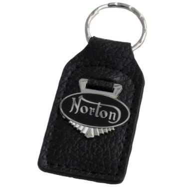Imagem de Chaveiro de couro e esmalte de motocicleta Norton Triple-C