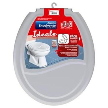 Imagem de Assento Sanitário 3386 Soprado Tampa Envolvente Cinza Claro - Herc