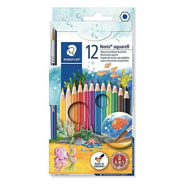 Imagem de Estojo Lápis de Cor Aquarelável Noris Staedtler Com 12 Cores + Pincel