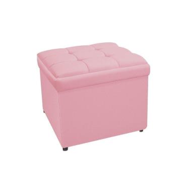 Imagem de Calçadeira Copenhague 90cm Solteiro Suede Rosa Adj Decor