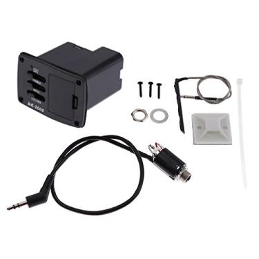 Imagem de LoveinDIY 1 conjunto de equalizador de pré-amplificador de captador piezo Ukulele para peças de guitarra/ukulele de madeira