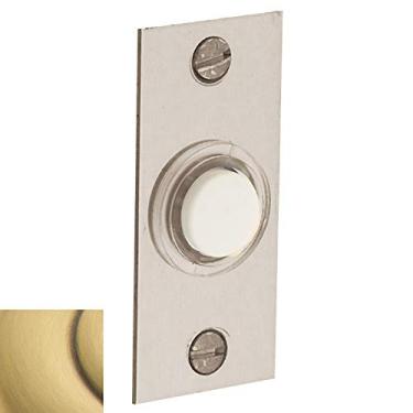 Imagem de Baldwin 4853060 Botão de sino retangular, latão antigo com marrom