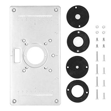 Imagem de Roteador, placa flip antiferrugem, liga de alumínio, roteador de madeira, placa de inserção de mesa, acessório de carpintaria simples de usar
