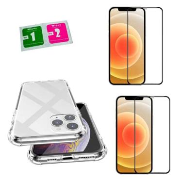 Imagem de Kit Capa Antishock + 2X Película Vidro 9D Compatível iPhone 12 Pro 6.1"