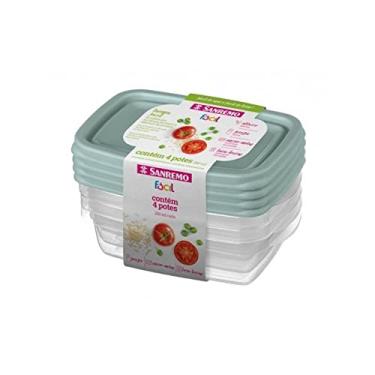 Imagem de Conjunto de Potes Retangular 280ml 4 unidades - Sanremo
