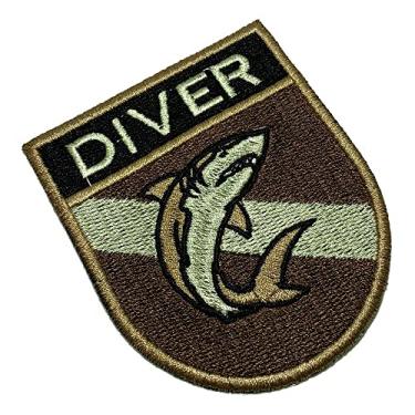 Imagem de BD0176ET04 Bandeira Mergulhador Patch Bordado Termo Adesivo