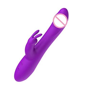 Imagem de Vibrador de Coelho 2 em 1 Telescópico 13 Frequências Estimulador do Clitóris e Ponto G Massageador Erótico Feminino Zatla (Roxo)