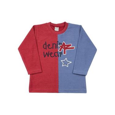 Imagem de Camiseta Infantil Malha Etno Denim Wear - Coral - Ano Zero
