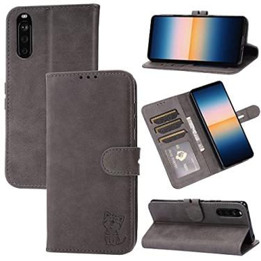 Imagem de For Sony 10 III Embossed Happy Cat Pattern Horizontal Flip Leather Case with Holder & Card Slots & Wallet