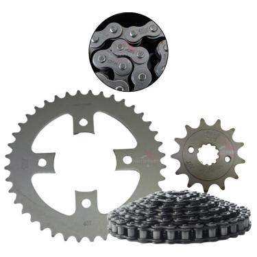 Imagem de Kit Relação Corrente Coroa Pinhão Para Moto Cb 250F Twister