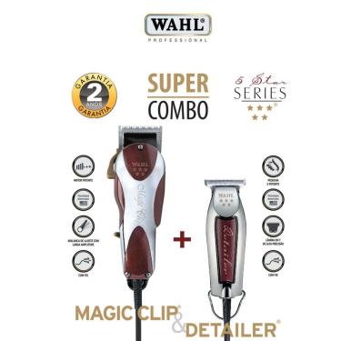 Imagem de Kit máquina de Corte Wahl Magic Clip e Detailer - 110V