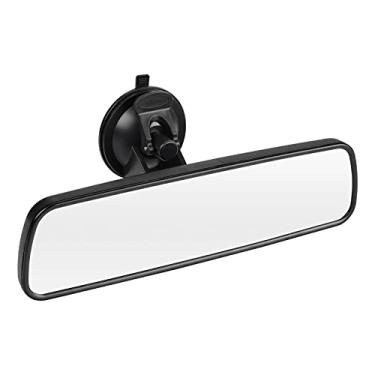 Imagem de Espelho retrovisor de 245 mm com ventosa, cole no interior universal retrovisor branco com ângulo amplo e realista montado no para-brisa para carro, caminhão, SUV Van (245 mm)