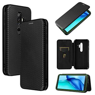 Imagem de HONGYAN Capa de telefone Para Blackview BV6300 Pro textura de fibra de carbono Flip TPU + PC + PU CAEL Capa protetora