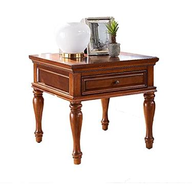 Imagem de Mesa de centro mesa de centro com gaveta e prateleira, sala de estar sofá quadrado armário lateral mesa telefone mesa de canto