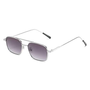 Imagem de Óculos de sol masculinos femininos retro estilo steampunk armação de metal lente colorida óculos de sol moda óculos de sol gafas sol mujer uv400, c2 roxo, tamanho único