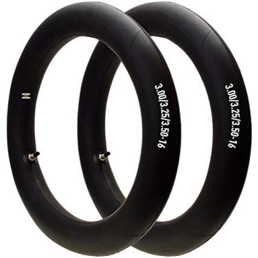 Imagem de Tubo interno de motocicleta HIAORS 3,00-16 3,25/3,50-16 com haste de válvula reta para 90/100-16 100/80-16 100/90-16 50cc 90cc 110cc Pit Dirt Bike tubo de substituição de pneu de 16 polegadas 2 peças