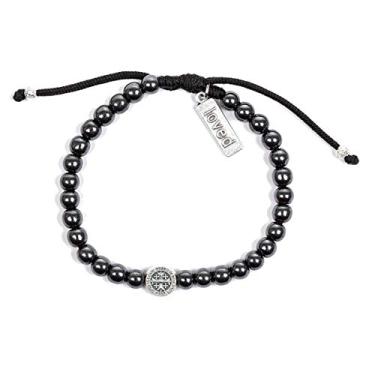 Imagem de My Saint My Hero Pulseira A Father's Love - Blessing for My Son - prateado/preto/hematita, Metal, n a