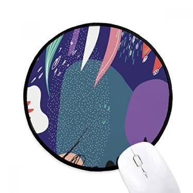 Imagem de Tapete de mouse com estampa de arte abstrata azul para computador