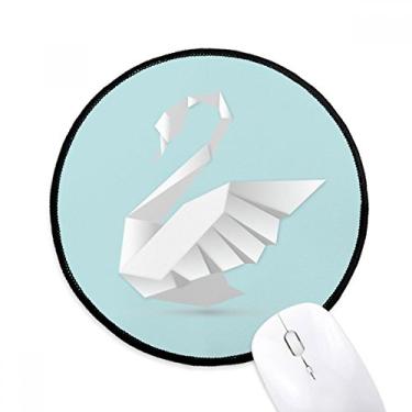 Imagem de Tapete de mouse com estampa abstrata de borboleta de cisne branco para computador