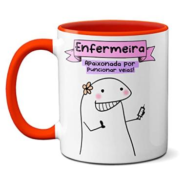 Imagem de Caneca Enfermeira Apaixonada Por Puncionar Veias! Presente (Vermelha)