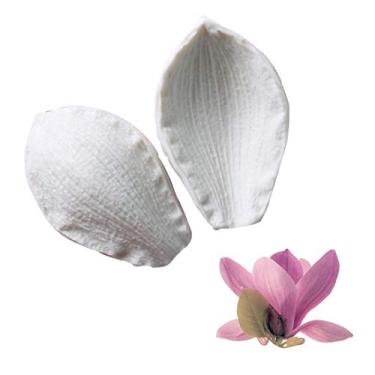 Imagem de Molde de silicone lírio magnólia flor pétala floral molde de veio para todos os fins para folhas de flores de goma para decoração de bolos, chocolate, artesanato de açúcar, decoração de bolo, argila