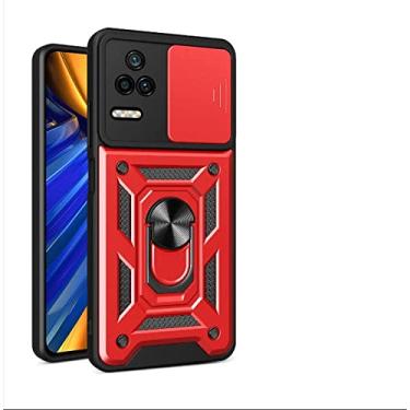 Imagem de Capa Case Anti Impacto Ring 4 EM 1 Luxo Proteção Camera+ 2 Películas de vidro 9d Xiaomi Poco F4 (VERMELHA)