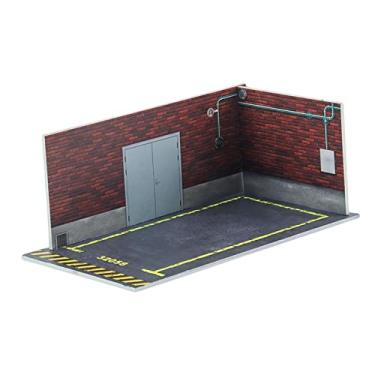 Imagem de predolo 1:32 Diecast Garage for Diorama Collection Background , 32058 Brick
