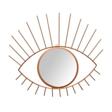 Imagem de Espelho Decorativo De Parede Rose Em Forma De Olho Místico - Bcontinen