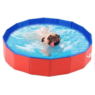Imagem de Piscina para Pets Animais de Estimação 80 cm x 20 cm Vermelha VG+