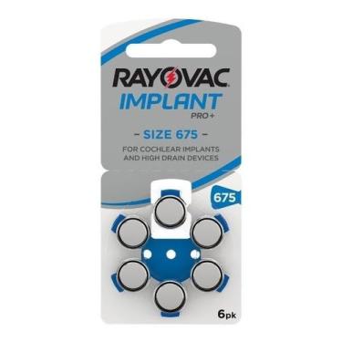 Imagem de Pilha Coclear Rayovac 675 - Implant Pro+  6 Unidades
