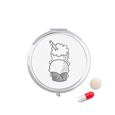 Imagem de Caixa de armazenamento de remédios Black Outline Biscoitos sorvete Caixa de armazenamento de remédios