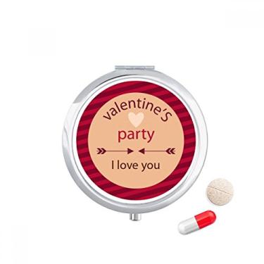 Imagem de Caixa de armazenamento de medicamentos com bolso I Love You Arrow da Valentine's Party