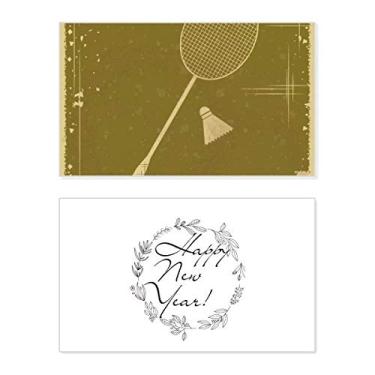 Imagem de Sport Badminton Ilustration Pattern New Year Festival Greeting Card Bless Message Gift