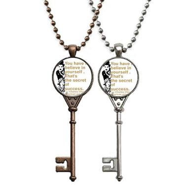 Imagem de OFFbb-USA Chaplin Believes Actors Art Deco Presente Fashion Chaveiro Pingente Joias Decoração Casal