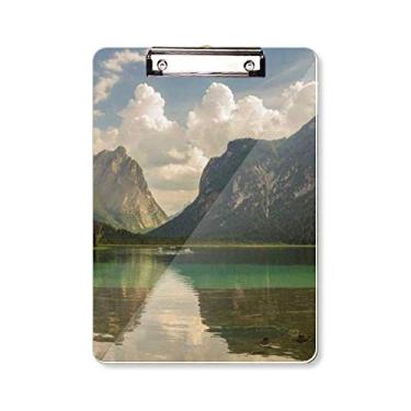 Imagem de Lago Mountain Science Nature Scenery Prancheta pasta, bloco de notas A4