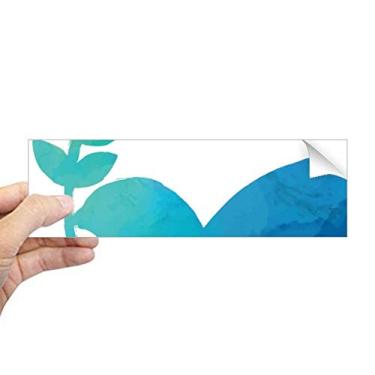 Imagem de DIYthinker Adesivo retangular com estampa de galho de oliva azul anti-guerra para janela de notebook