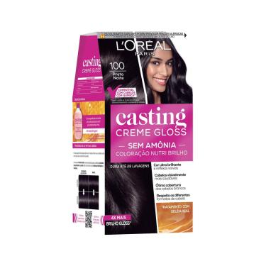 Imagem de Tinta de Cabelo Casting Creme Gloss de L’Oréal Paris 100 Preto Noite 246g 1 Unidade