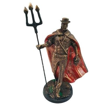 Imagem de Imagem Exu Tranca Rua Orixá 24cm Em Resina Estátua Enfeite